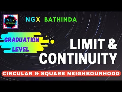 Limit and Continuity (Graduation Level): Circular and Square Neighborhood of point (a, b)