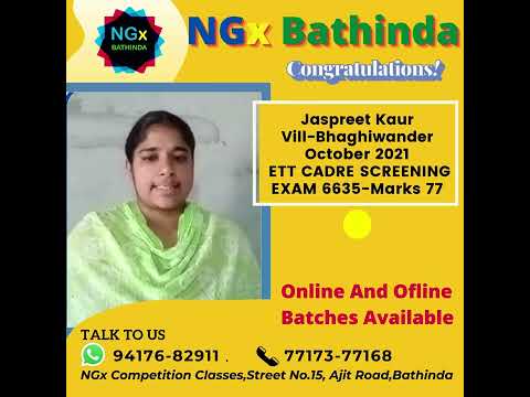 Jaspreet Kaur - ETT Screening Exam 6635 Topper Review