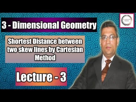 Shortest distance between two skew lines by Cartesian Method | Equation of Common Perpendicular