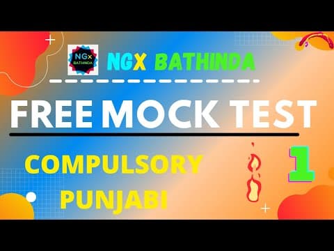 Mock Test-1 (Compulsory Punjabi)