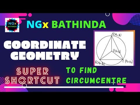 Coordinate Geometry : Shortcut to find Circumcentre