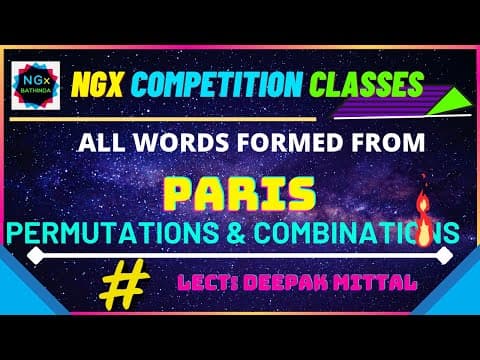 All words formed from 'PARIS' | Permutations & Combinations