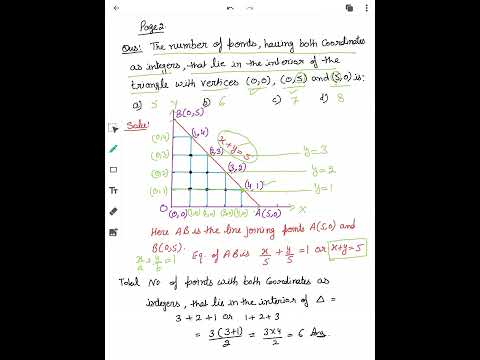 Method to Find number of points with integral coordinates that lie within a triangle