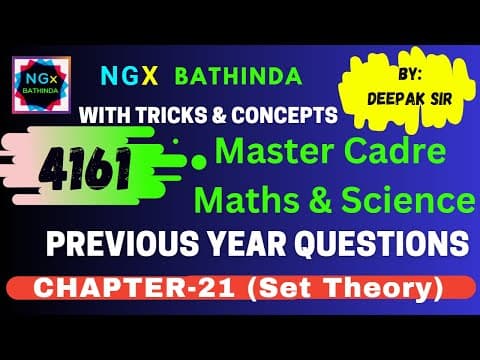 # NGx Bathinda | PYQ | (4161-Maths & Science) | (Chapter-21 SET THEORY)