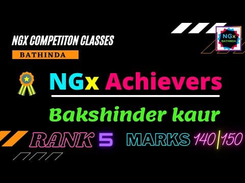 Bakshinder Kaur - NGx Achievers 3704 Topper Review